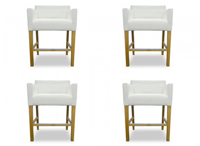 4x Bar Stool Bar Stool Counter Bar Chair Set Chairs Upholstery Seat Suite